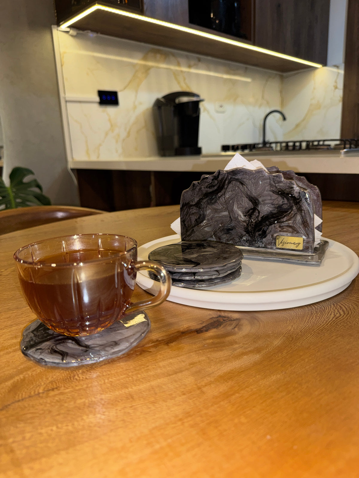 Obsidian Napkin Holder