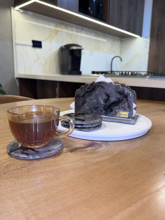 Obsidian Napkin Holder